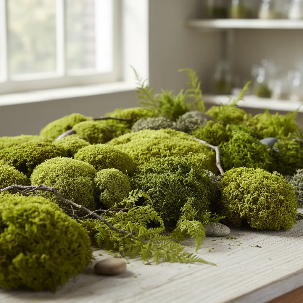 Selection of preserved moss textures